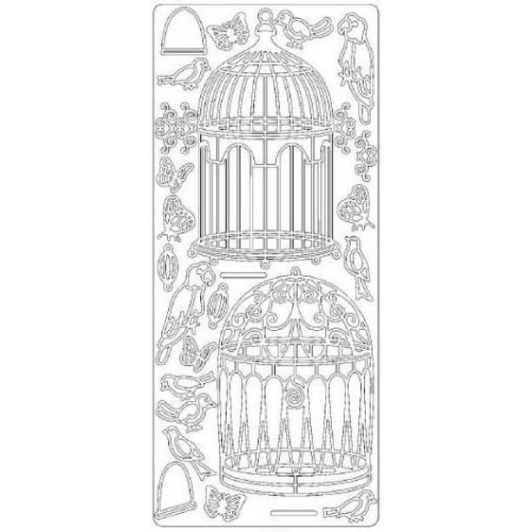 Контурные стикеры КЛЕТОЧКИ золотые SCB 1523720 — PalitraMastera