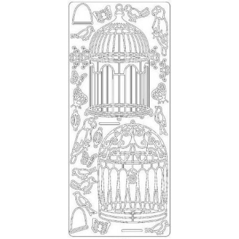 Контурные стикеры КЛЕТОЧКИ золотые SCB 1523720 фото 1 — PalitraMastera