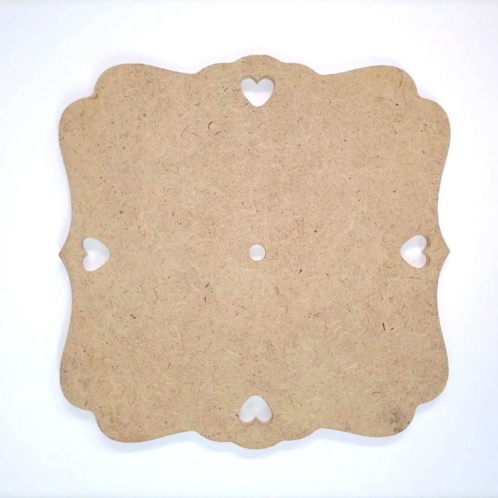 Заготовка для часов из МДФ, квадрат с сердечками 22х22х0,6 см АКЦИЯ!!! фото 1 — PalitraMastera