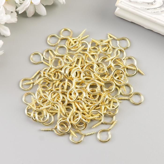 Винт-глазок для крепления картин, фоторамок, под золото, 1 шт. 1.8х0.9 см — PalitraMastera