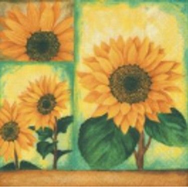 Салфетка трехслойная 33*33 Подсолнухи АКЦИЯ!!! фото 1 &mdash; PalitraMastera