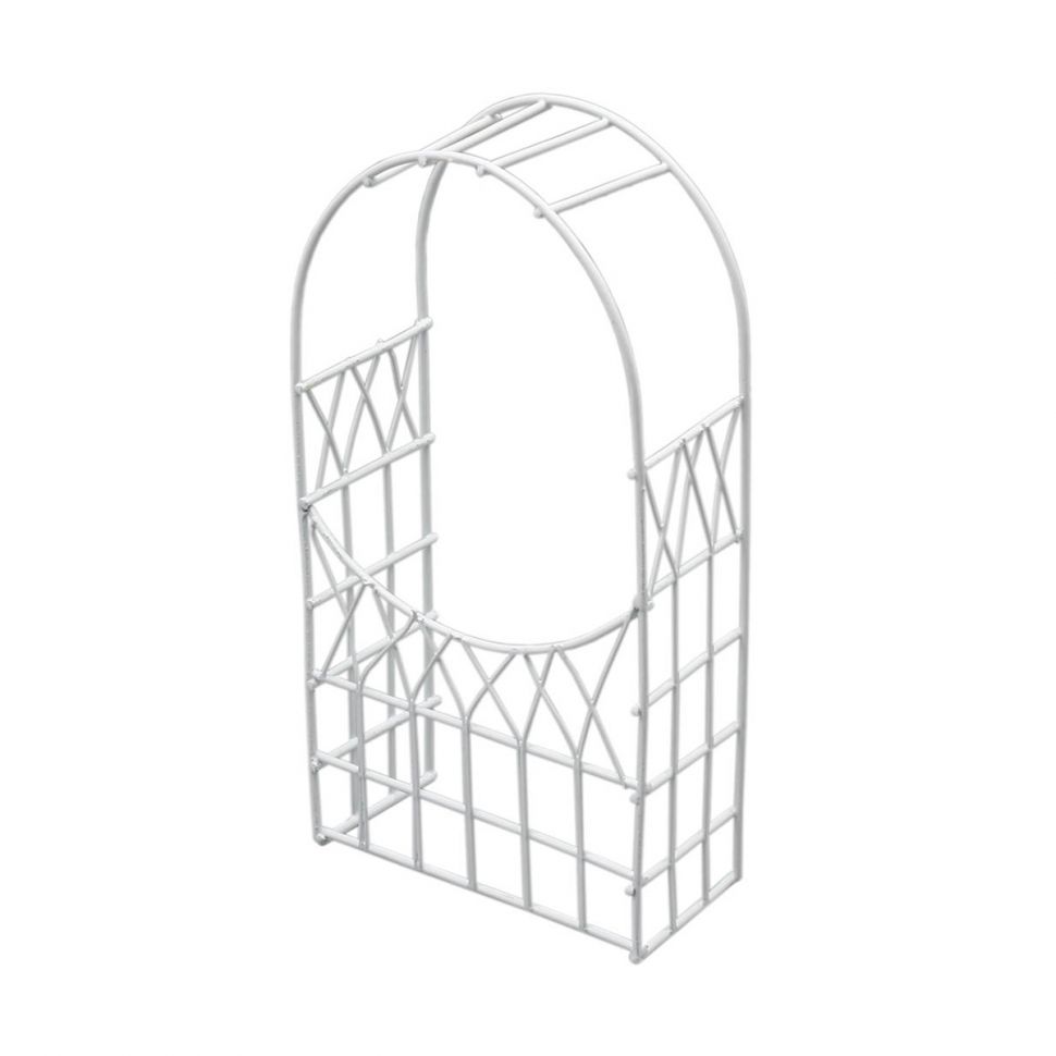 KB8901-IV Миниатюра Металлическая арка, белая 7,8*3,8*14,8см Астра фото 1 — PalitraMastera