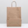 Пакет крафт без печати, круглая ручка 26 х 15 х 35 см  2492932 фото 2 — PalitraMastera