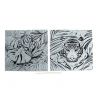 Набор гравюр «Джунгли», с металлическим эффектом «серебро», 2 шт, 19х19 см фото 1 — PalitraMastera