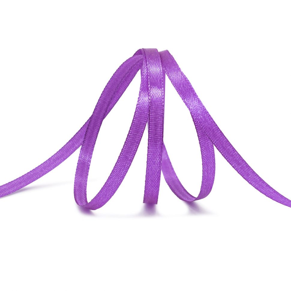 Лента атласная 0,6см*22,86м (168 т.сиреневый) фото 1 — PalitraMastera