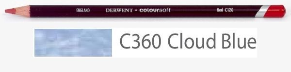 Цветной карандаш Coloursoft, мягкий, С360 синее облако, круглый корпус 8 мм, грифель - 4 мм. фото 1 &mdash; PalitraMastera