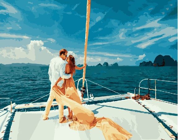 Картина по номерам GX 25774 Поцелуй на море 40*50 Эксклюзив фото 1 &mdash; PalitraMastera