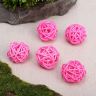 Шар декоративный из лианы, набор 5 шт, размер 1 шт 3 см, цвет розовый  9192458 фото 1 — PalitraMastera