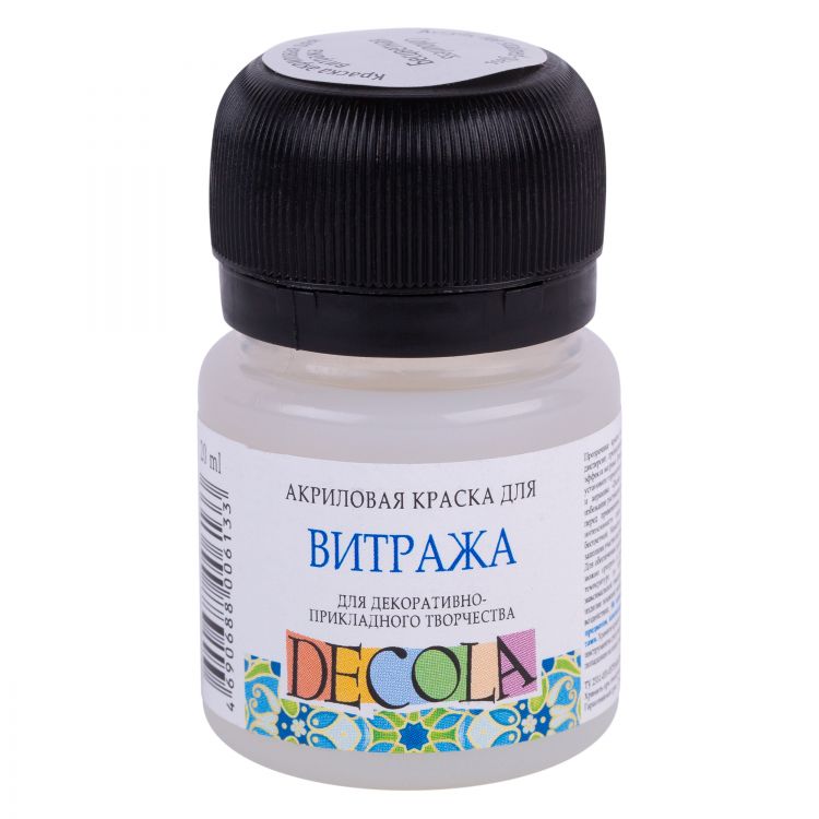 Бесцветная акриловая краска для витража Декола в банке 20 мл — PalitraMastera