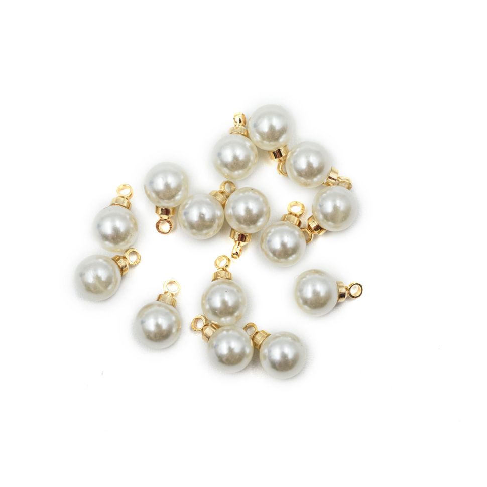 4AR297 Бусина с петелькой, 6мм,15шт/упак, Astra&Craft (Золото) фото 1 &mdash; PalitraMastera