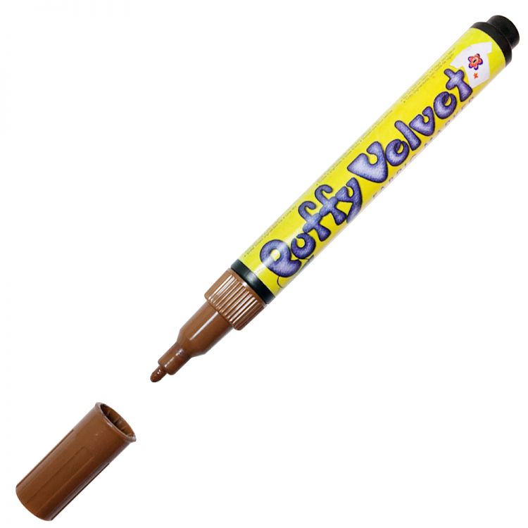 Маркер для ткани с эффектом бархата, 2-3 мм корич. MAR1022/6 /Marvy — PalitraMastera