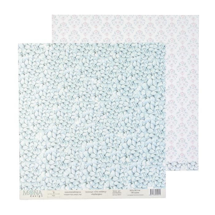 Бумага для скрапбукинга &quot;Hydrangea&quot; 30,5х30,5 см плотность 190гр/м2 2720643 — PalitraMastera