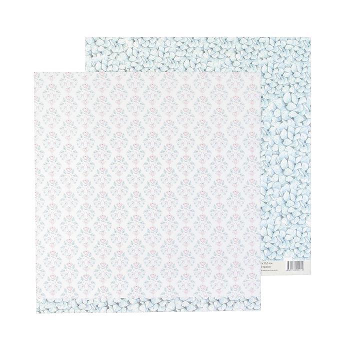 Бумага для скрапбукинга &quot;Hydrangea&quot; 30,5х30,5 см плотность 190гр/м2 2720643 — PalitraMastera