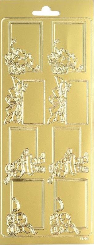 Контурные стикеры Новогодние рамочки золотые фото 1 &mdash; PalitraMastera