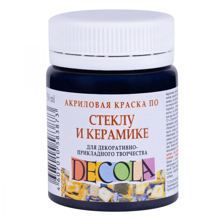 Черная акрил стекло керамика Декола 50мл — PalitraMastera