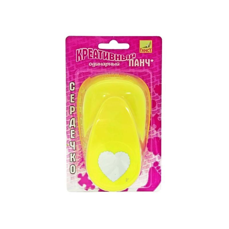 Панч креативный СЕРДЕЧКО, одинарный, d=50мм, блистер с европодвесом, (ACTION!) фото 1 &mdash; PalitraMastera