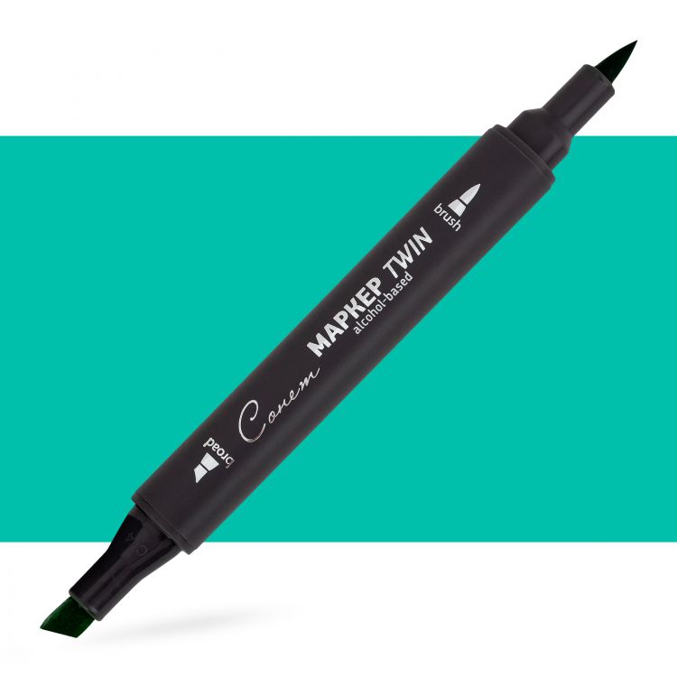 Маркер спиртовой Сонет Twin Brush, мятно-зеленый--- — PalitraMastera