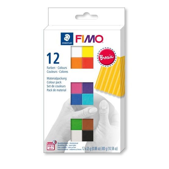 STAEDTLER Fimo Soft Базовый набор из 12 цветов по 25 г, 300 г фото 1 &mdash; PalitraMastera