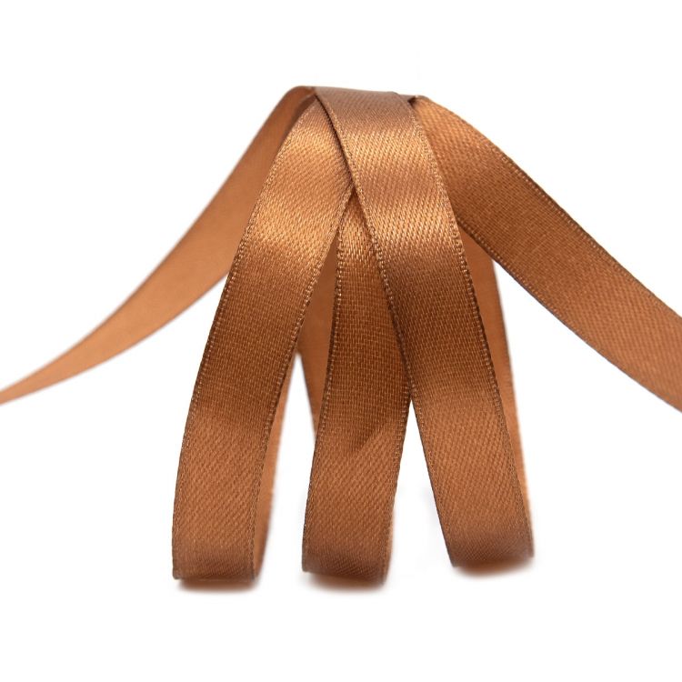 Лента атласная 1,2см*22,86м (070 золотисто-коричневый) — PalitraMastera