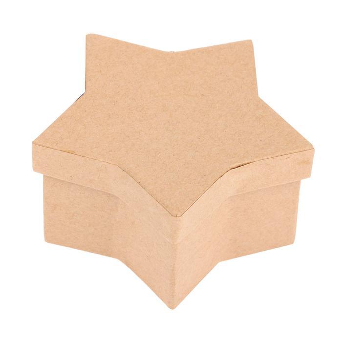 Основа для творчества и декорирования из папье-маше "Шкатулка - звезда" 10*10*5  1858238 фото 1 — PalitraMastera