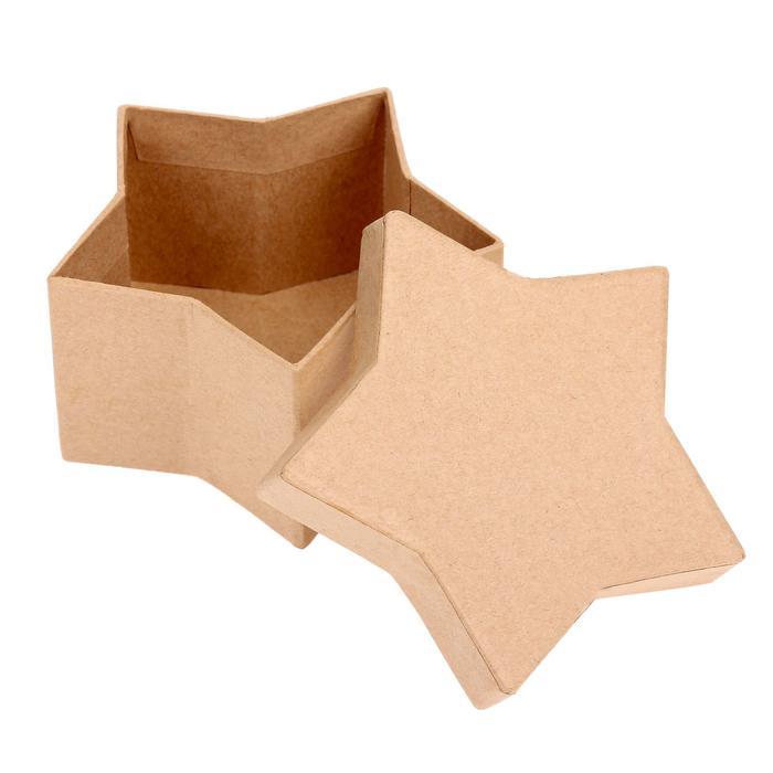 Основа для творчества и декорирования из папье-маше &quot;Шкатулка - звезда&quot; 10*10*5  1858238 — PalitraMastera