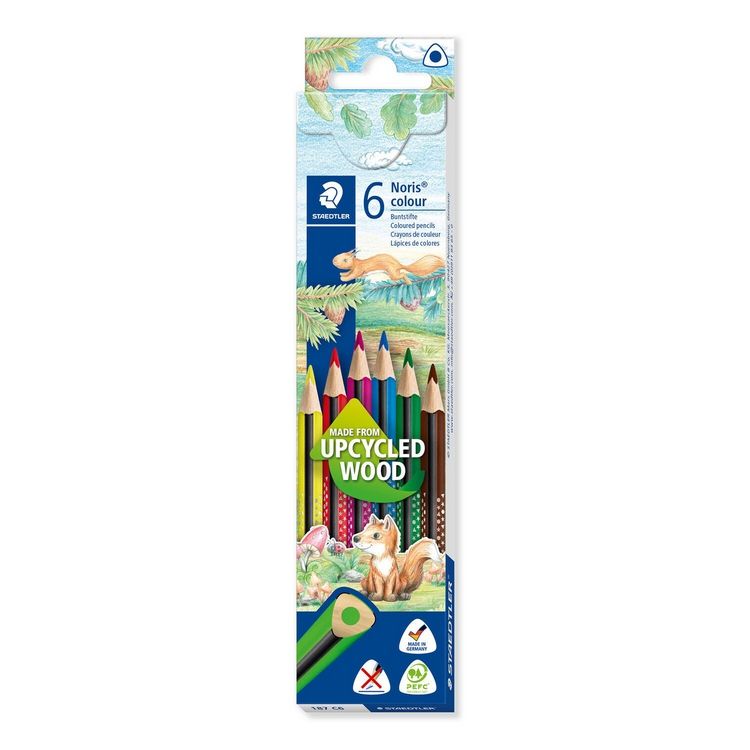 Карандаши цветные STAEDTLER &quot;Wopex Noris 187&quot; 6 цв., трехгранные — PalitraMastera