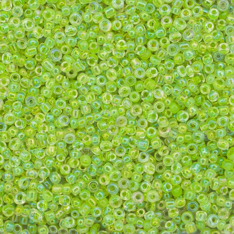 Бисер Astra&amp;Craft 11/0, 20г (212 зелёный/прозр.с цвет.центром (радужный)) — PalitraMastera