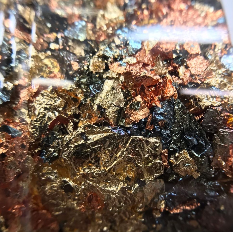 Pentart Поталь, хлопья, 100 мл, ассорти М10, золото/серебро/медь/бронза--- фото 1 — PalitraMastera