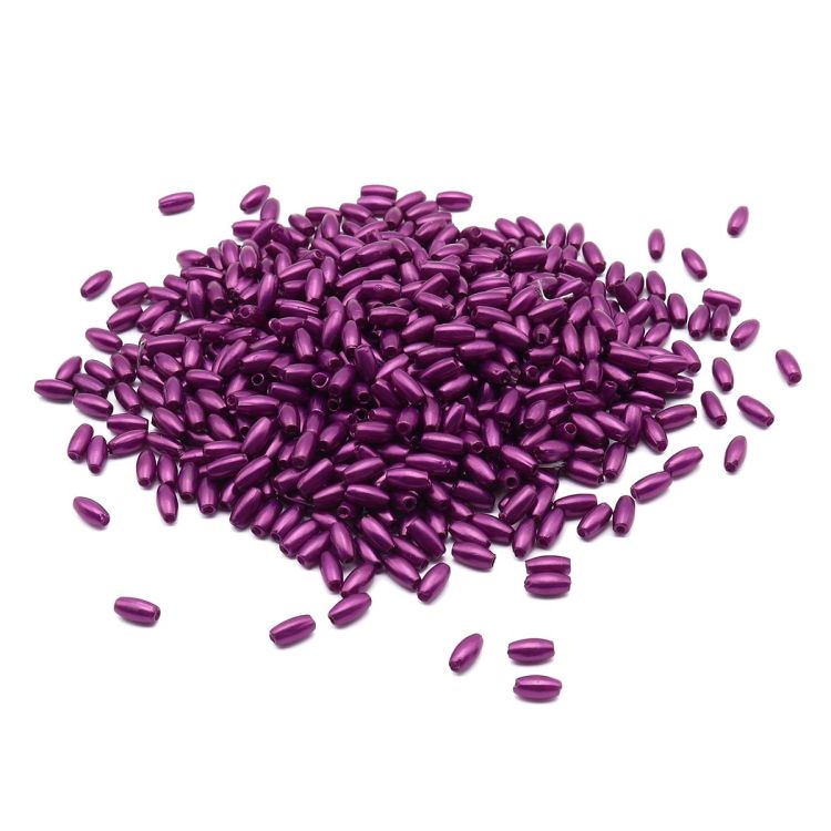 4AR293/294 Бусины жемчуг, пластик 3*6мм, 15гр/упак, Astra&amp;Craft (темно-сиреневый) — PalitraMastera