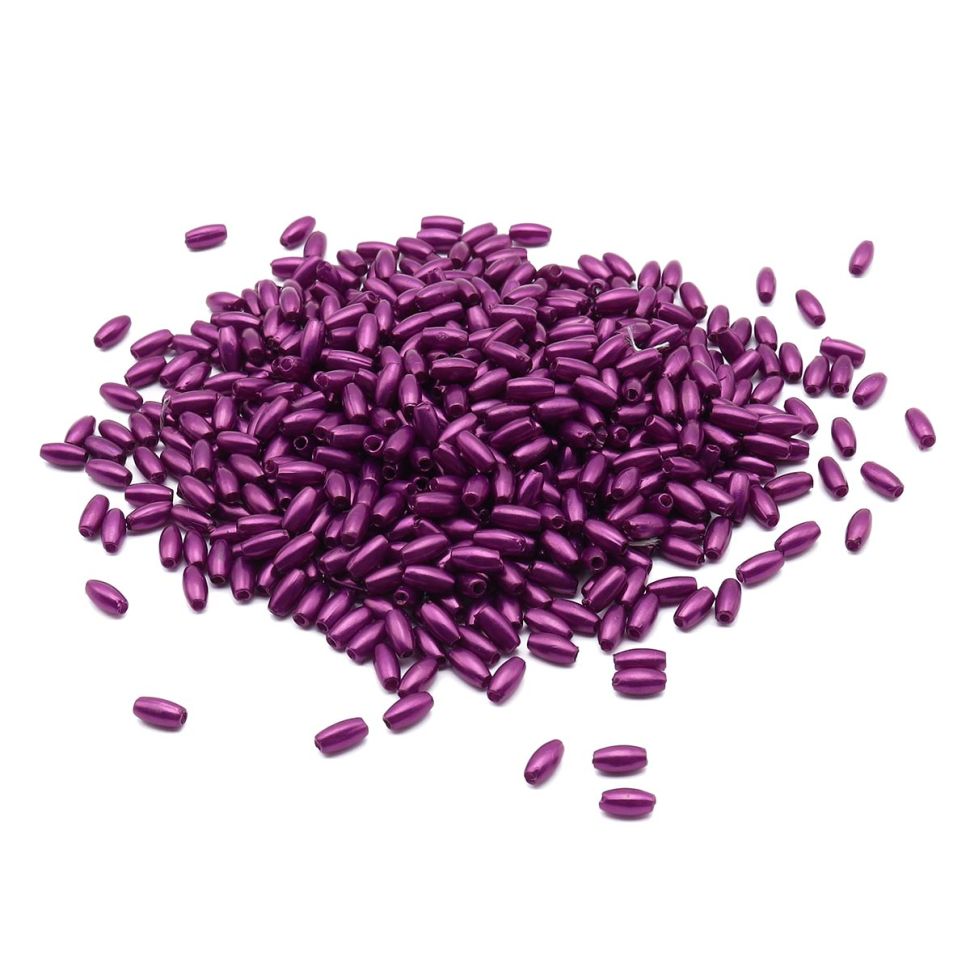 4AR293/294 Бусины жемчуг, пластик 3*6мм, 15гр/упак, Astra&Craft (темно-сиреневый) фото 1 &mdash; PalitraMastera