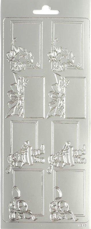 Контурные стикеры Новогодние рамочки серебрянные фото 1 &mdash; PalitraMastera