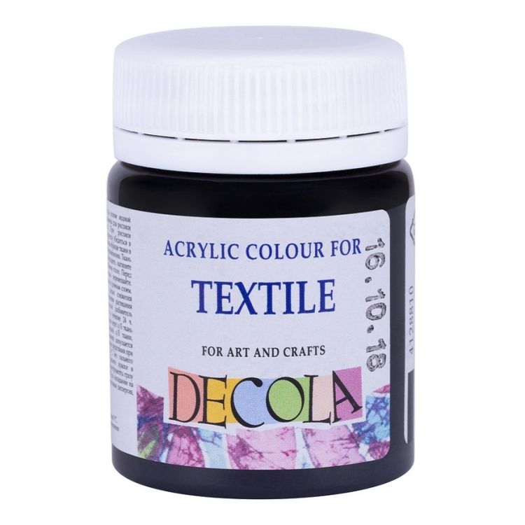 Черная акрил ткань Декола 50мл — PalitraMastera