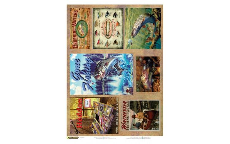 Рисовая бумага для декупажа &quot;Craft Premier&quot;, А4, 25г/м, &quot;Классическая рыбалка&quot; CPD0568-1 — PalitraMastera