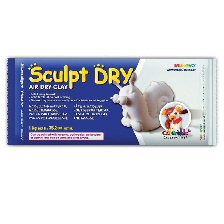 Глина для моделирования 1000g белая Sculpt Dry, MUNGYO — PalitraMastera