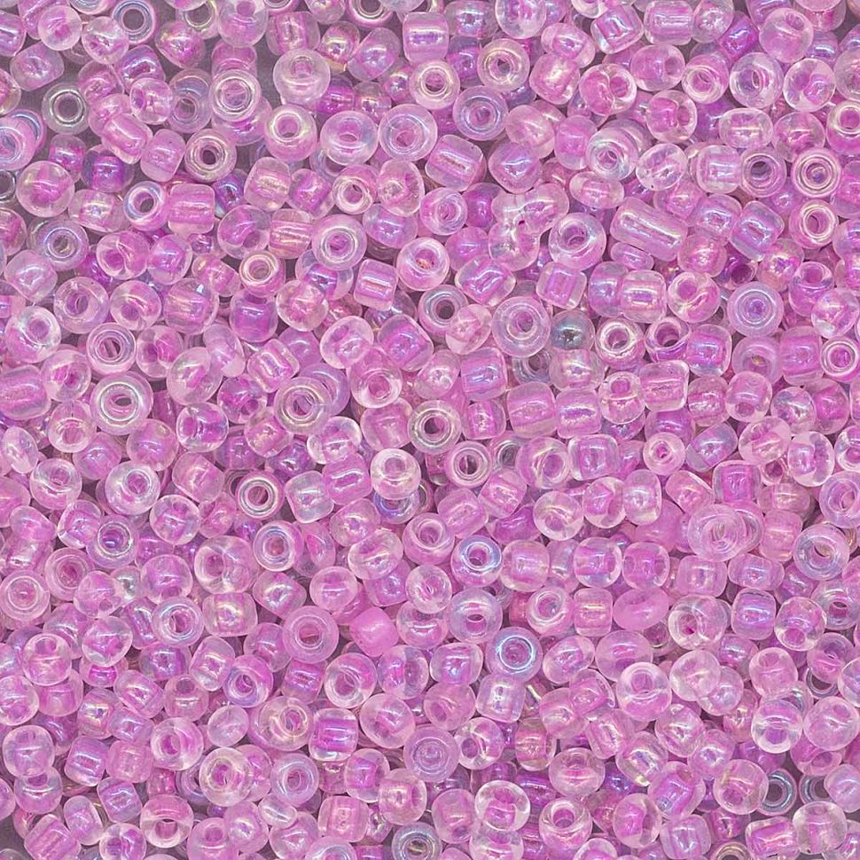 Бисер Astra&Craft 11/0, 20г (209 св.розовый/прозр.с цвет.центром (радужный)) фото 1 — PalitraMastera