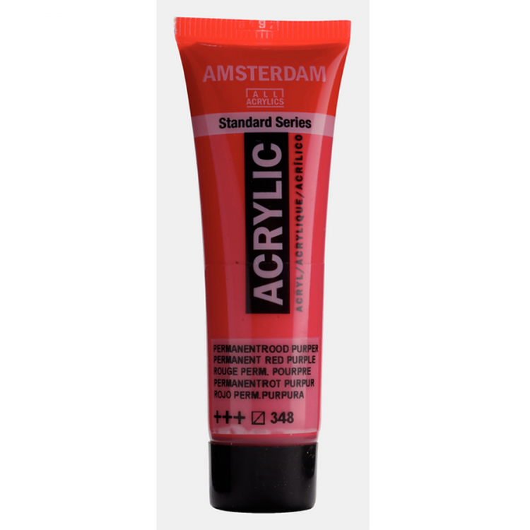 Краска акриловая Amsterdam туба 20мл №348 Красно-пурпурный устойчивый — PalitraMastera