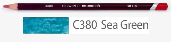 Цветной карандаш Coloursoft, мягкий, С380 зеленый морской, круглый корпус 8 мм, грифель - 4 мм. фото 1 &mdash; PalitraMastera