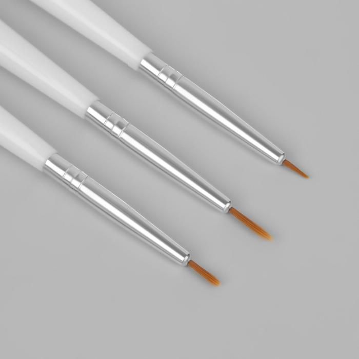 Набор для дизайна ногтей: точечная кисть - дотс 2 шт, точечная кисть - пушер, 15 см, цвет белый — PalitraMastera