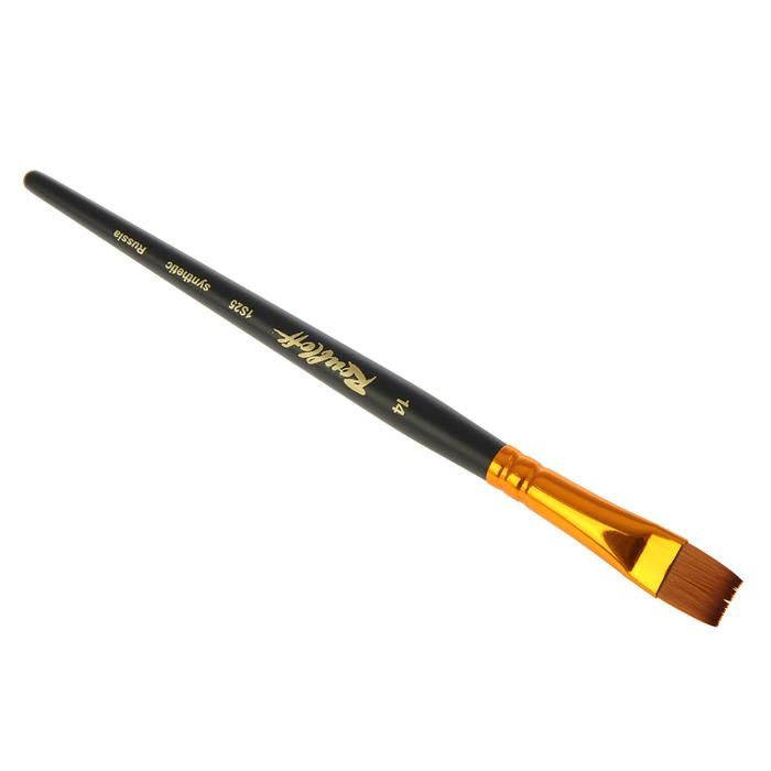 Синтетика пл.п/колонок ручка кор.черная №14 /Roubloff /1S25 фото 1 — PalitraMastera