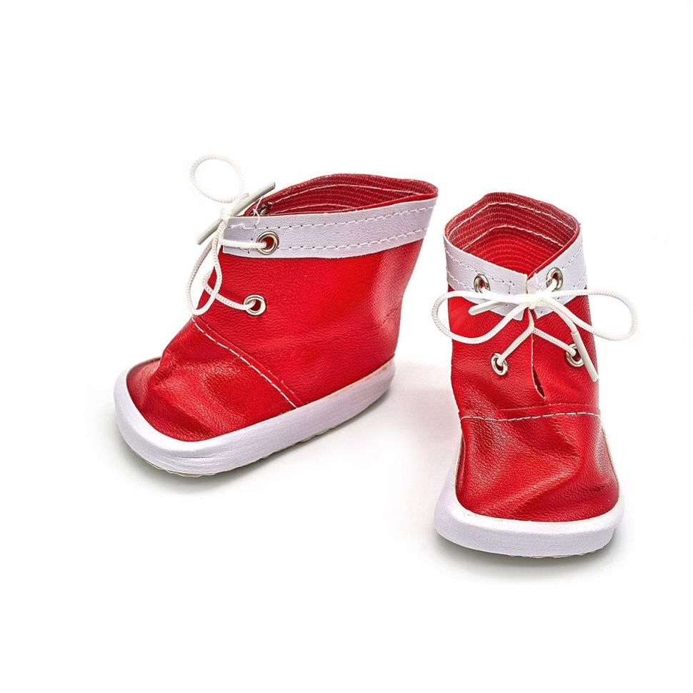 28346 Сапожки для кукол 7,5см*6,5см., красные фото 1 — PalitraMastera