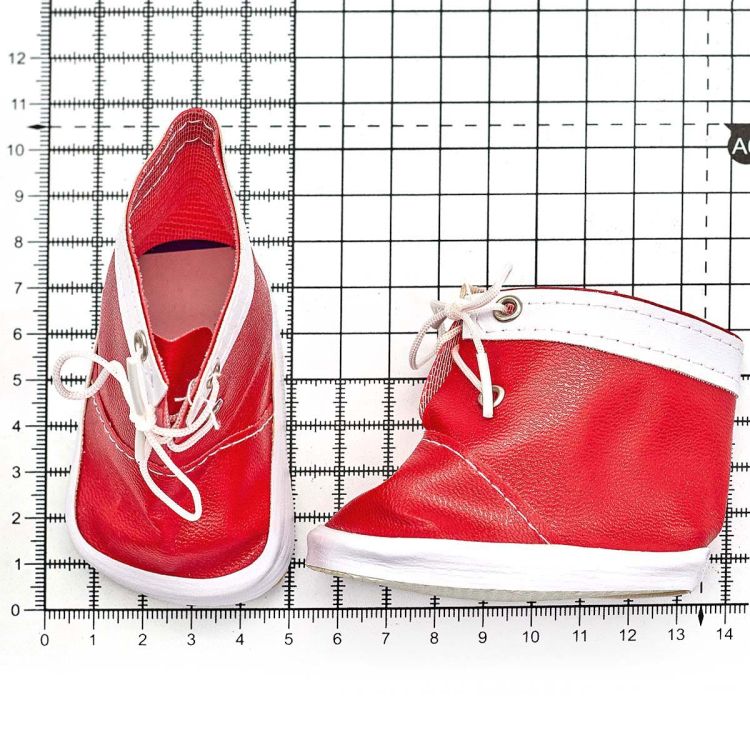 28346 Сапожки для кукол 7,5см*6,5см., красные — PalitraMastera