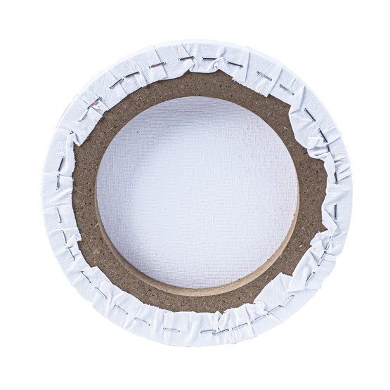 Холст на подрамнике &quot;Сонет&quot;, круглый, диаметр 20 см, 280 г/м2, 100% хлопок, акриловый грунт, среднее зерно — PalitraMastera