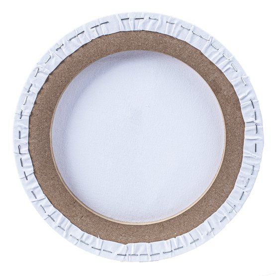 Холст на подрамнике &quot;Сонет&quot;, круглый, диаметр 30 см, 280 г/м2, 100% хлопок, акриловый грунт, среднее зерно — PalitraMastera