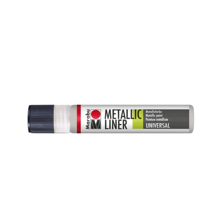 Marabu Контур с металлическим эффектом Metallic Liner, 25 мл, серебро — PalitraMastera