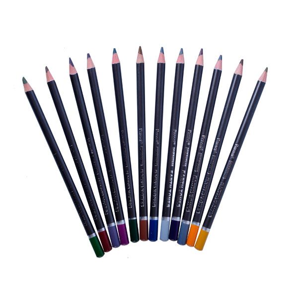 Набор акваграфитных карандашей, 12 шт., грифель 4 мм, земляные оттенки — PalitraMastera