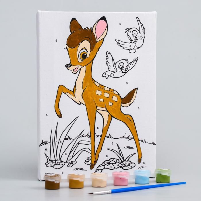 Картина по номерам "Бэмби" 21 х 15 см, Дисней фото 1 &mdash; PalitraMastera