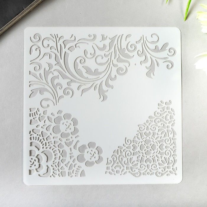 Трафарет пластик &quot;Ассорти узоров&quot; 13х13 см  4346849 — PalitraMastera