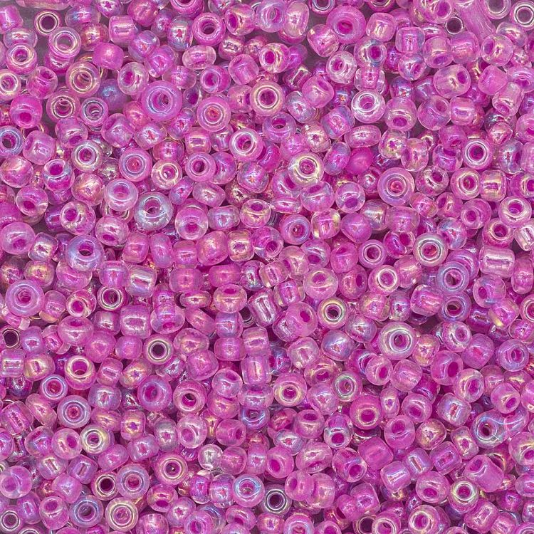Бисер Astra&amp;Craft 11/0, 20г (205 фуксия/прозр.с цвет.центром(радужный)) — PalitraMastera