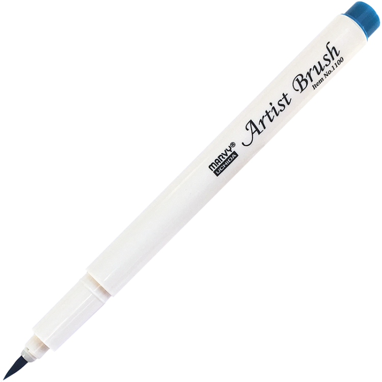 Маркер-кисть, акварельные чернила на водной основе Lt.Blue MAR1100/10 /Marvy — PalitraMastera