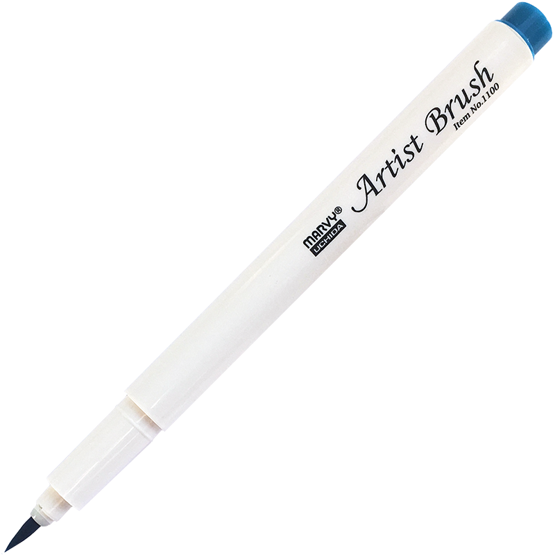 Маркер-кисть, акварельные чернила на водной основе Lt.Blue MAR1100/10 /Marvy фото 1 — PalitraMastera